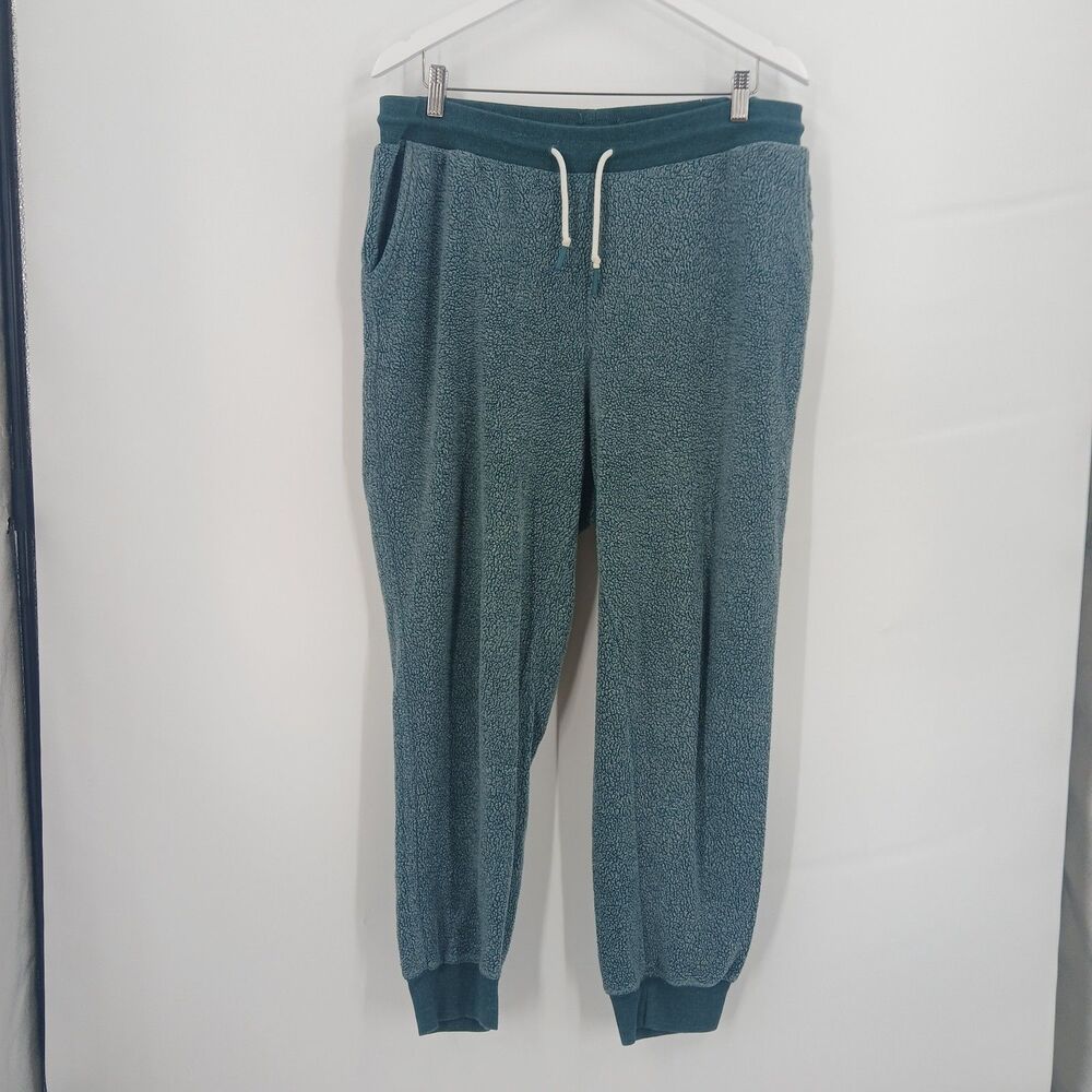 womens Members Mark reverse fleece Blue Teal Fleece Joggers Sweatpants Size XXL